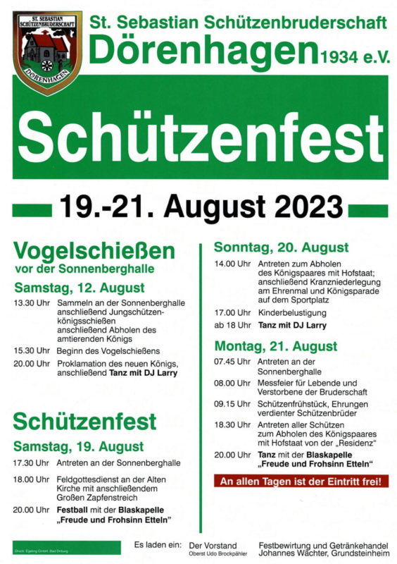 Schützenfest in Dörenhagen