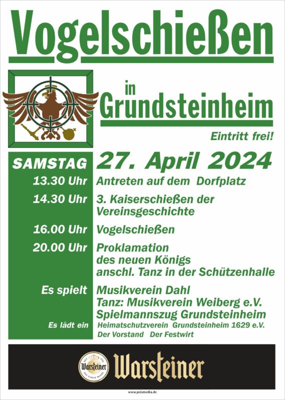 Vogelschießen im Sauertal am 27. April 2024