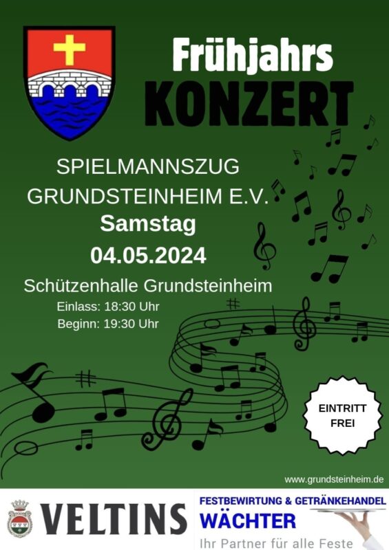 Plakat Konzert Spielmannszug Grundsteinheim 2024